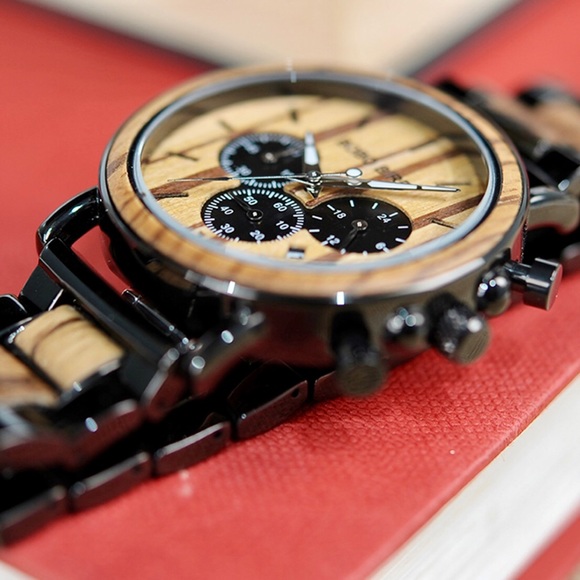 "Allegra" Wooden & SS Quartz Watch - Picture 5 of 8